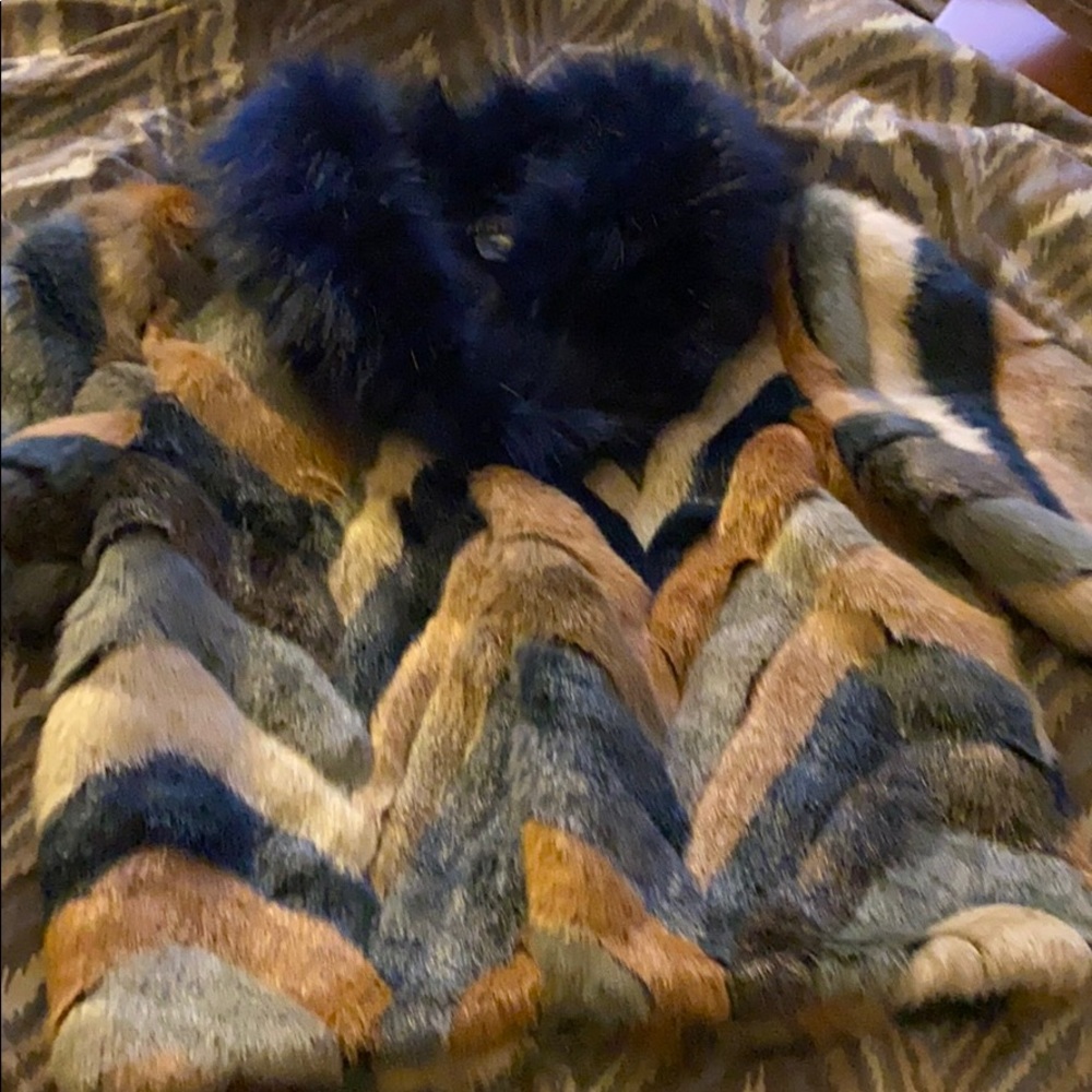 Faux Fur Multi Color Coat